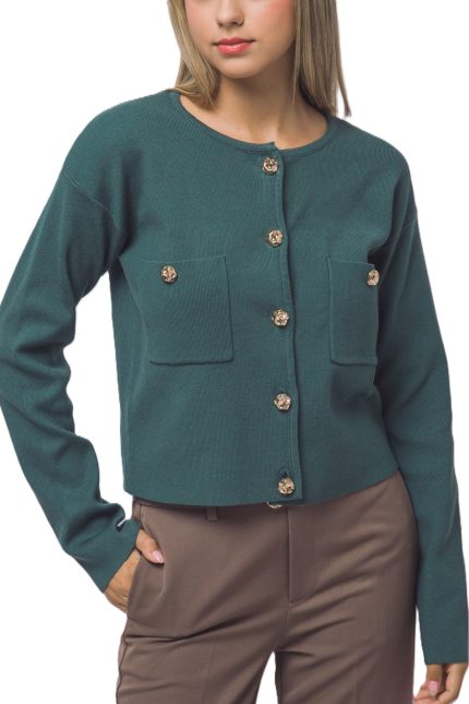 Long Sleeve Button Up Cardigan