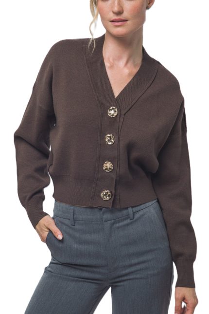 V-neck Knit Cardigan