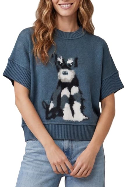 Schnauzer Patterned Sweater