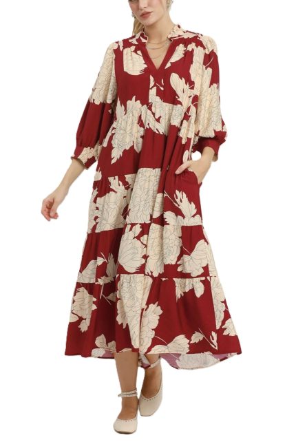 Floral Tiered Maxi Dress