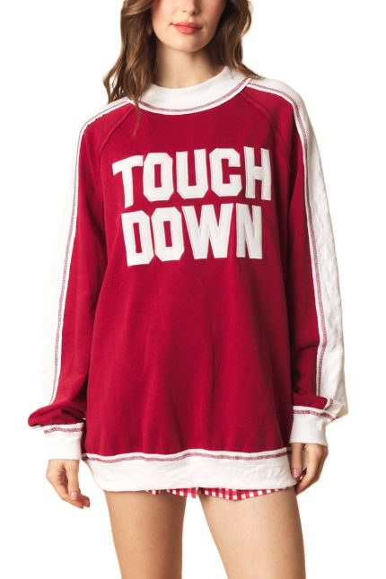Touchdown And Mock Neck And Banded Sweatshirt