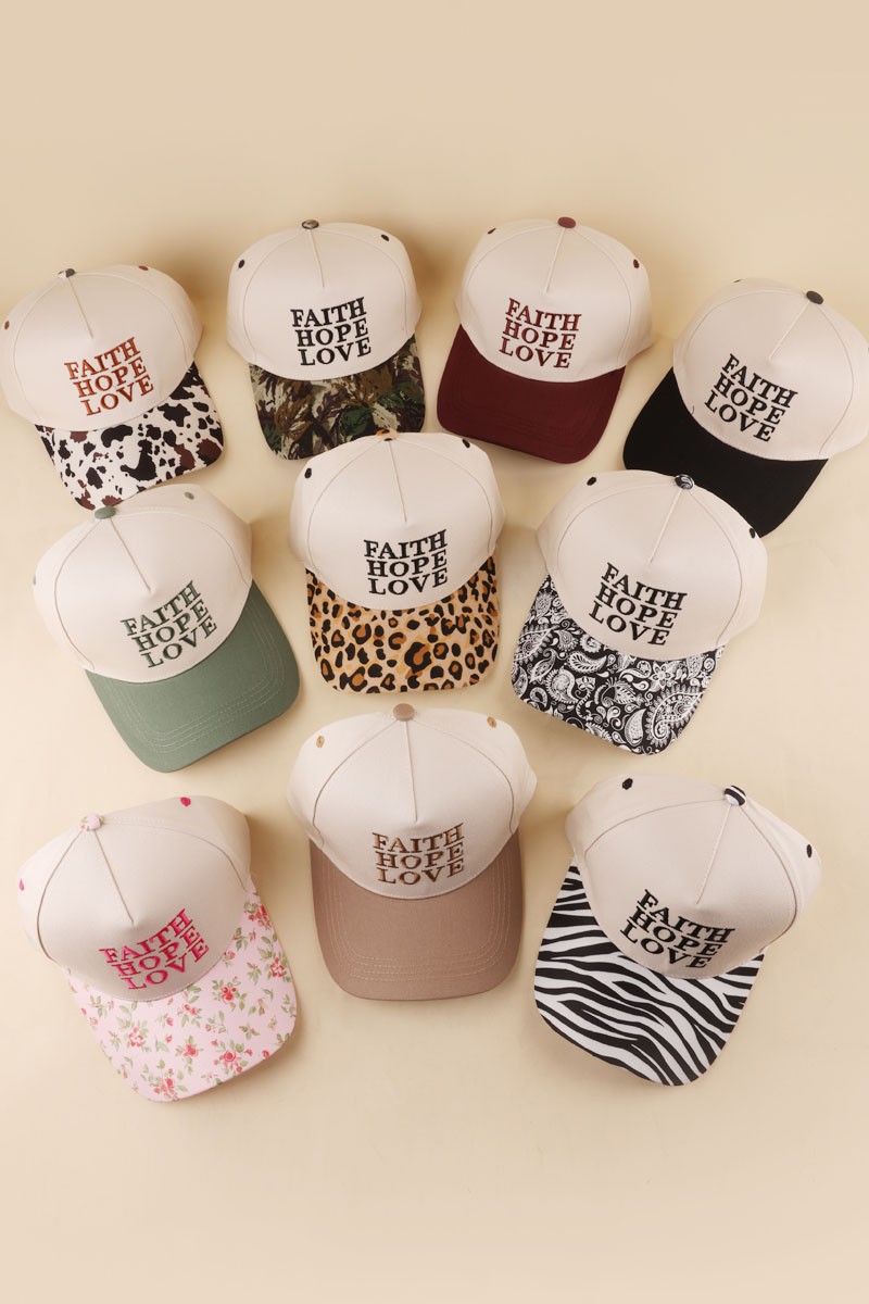 Faith Hope Love Two Tone Snapback Hat