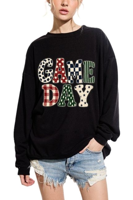 Gameday Print Heavy Cotton Pullover Sweatshirts
