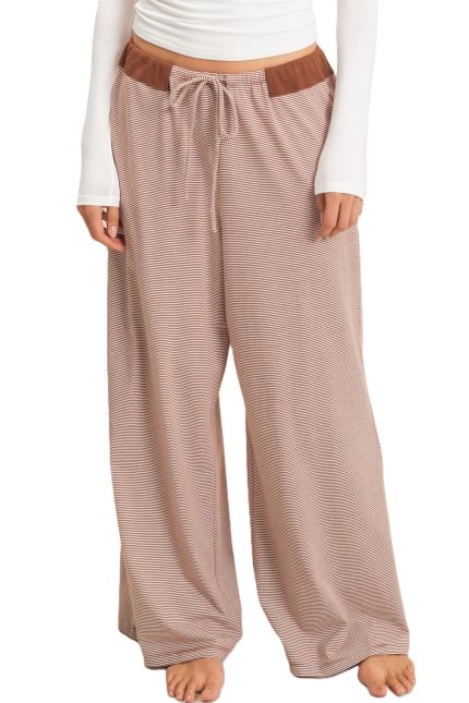 Striped Wide-leg Pants