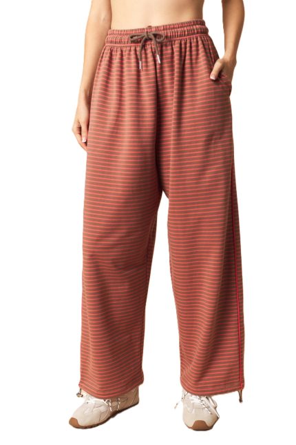 Stripe French Terry Piping Track Pants