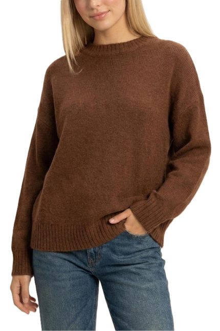 Ribbed Crew Neck Sweater