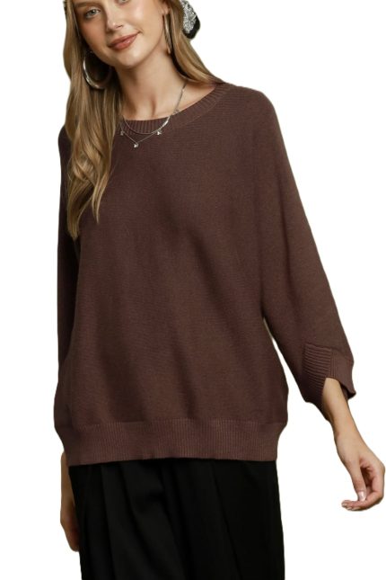 Knit Dolman Sleeve Sweater