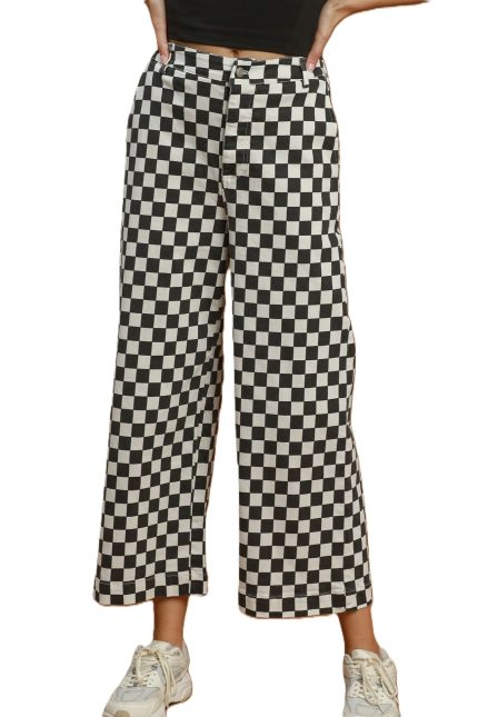 Checker Mineral Wash Pants