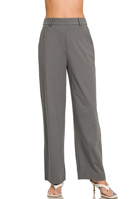 Plus Dress Pants With Belt Loop