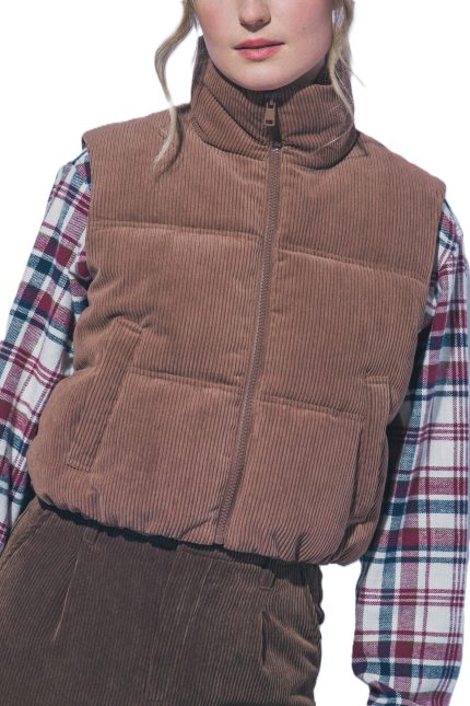 Corduroy Puffer Vest