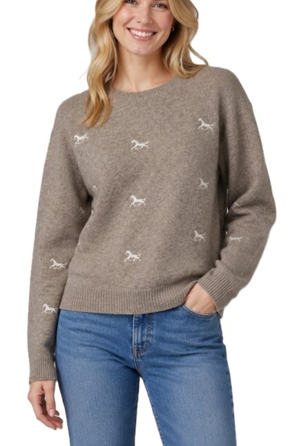 Equestrian Pattern Pullover