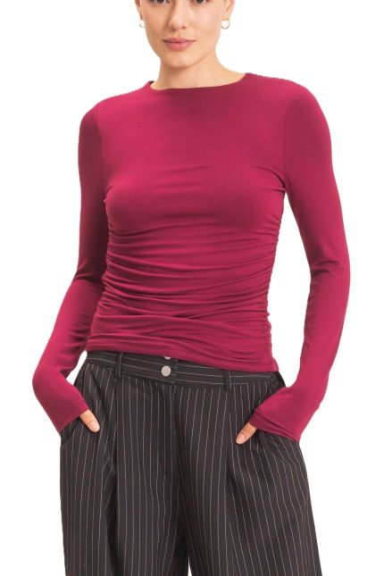Ruched Long Sleeve Top