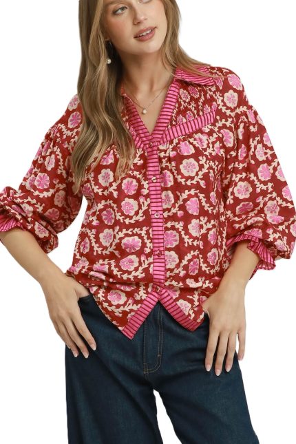 Mixed Media Print Top