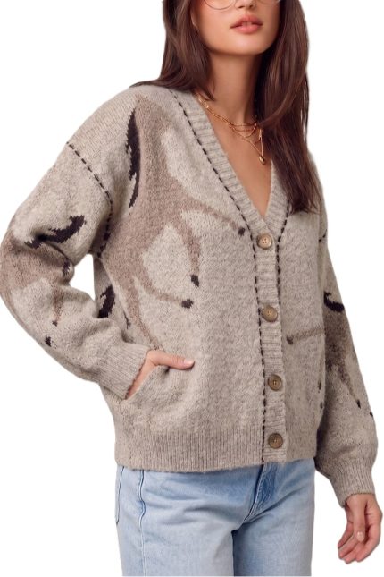 Fall Top Rated Knit Horse Cozy Cardigan