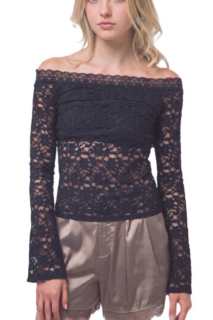 Off-shoulder Lace Top