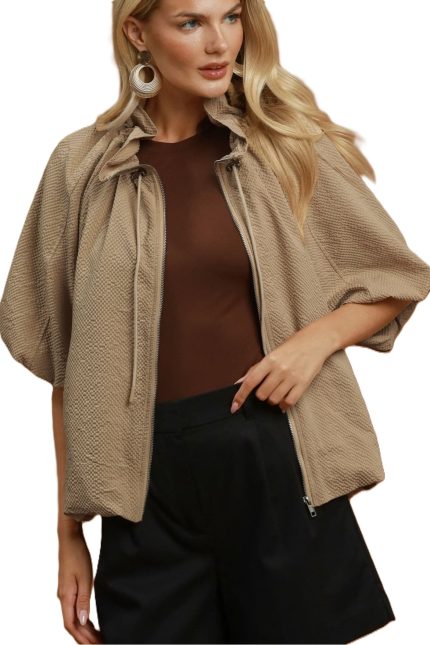 Zip-front Bomber Jacket