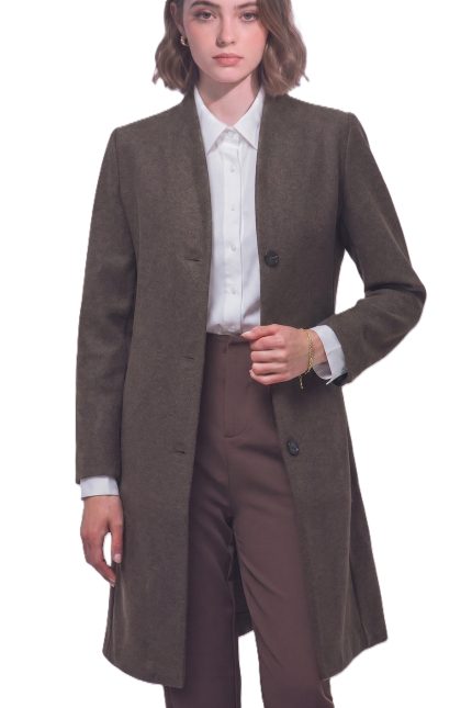 Wool-blend Car Coat