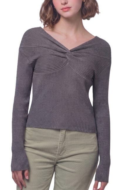 Off-the-shoulder Twist Sweatshirt