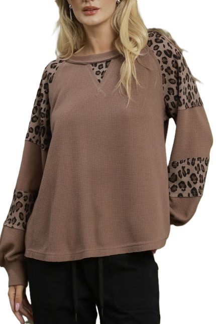 Leopard Mix Thermal Top