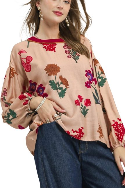 Mix Floral Print Blouse