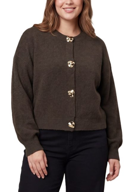 Plus Button Down Sweater Cardigan