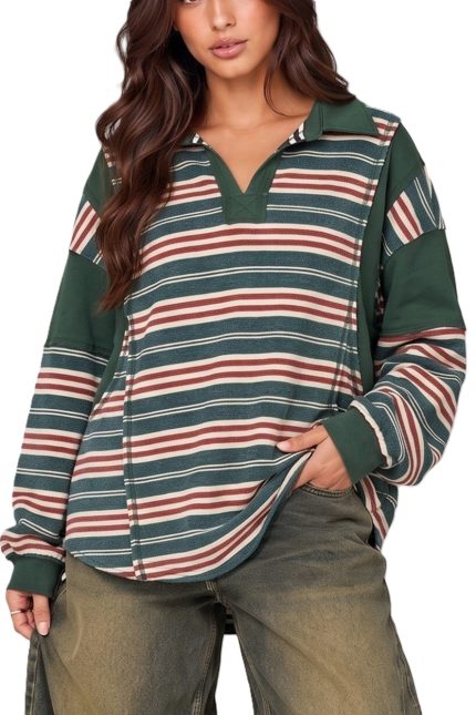 Vintage Stripe Rugby Pullover
