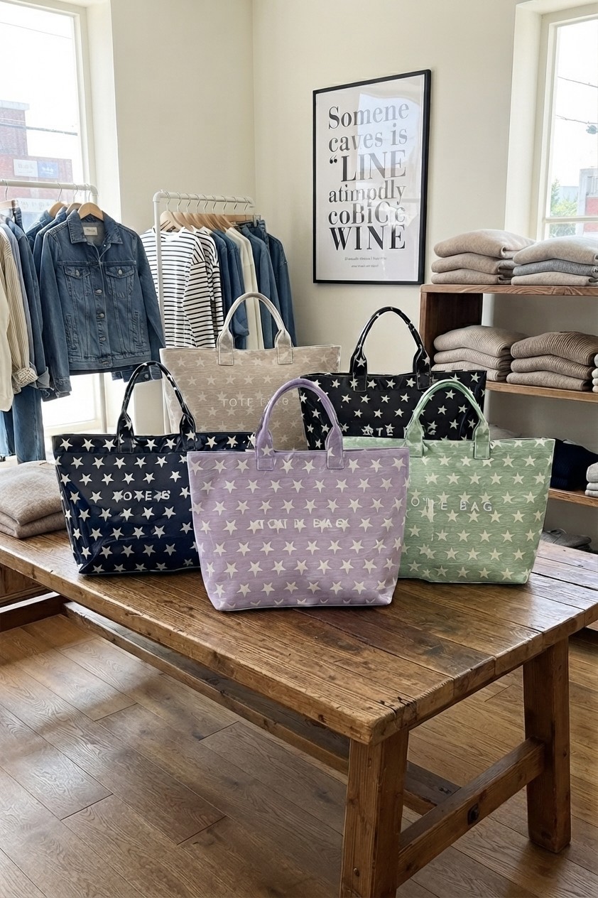 Star Pattern Pvc The Tote Bag