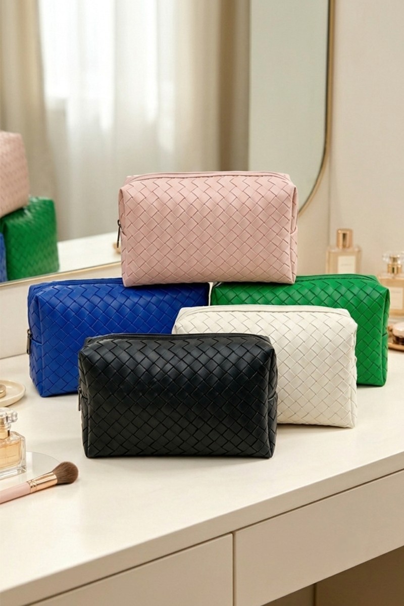 Woven Weave Cosmetic Makeup Bag