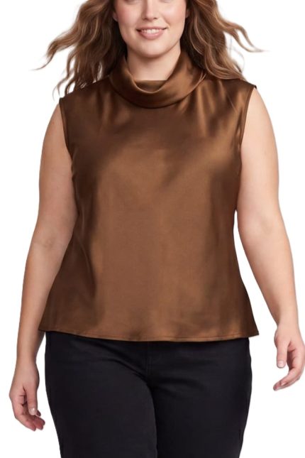 Plus Sleeveless Woven Top