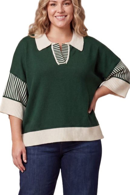 Plus Half Sleeve Sweater Top