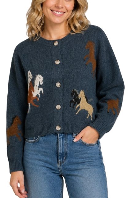 Running Wild Horse Cardigan