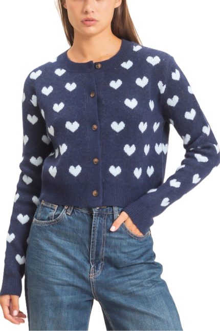 Heart Pattern Cardigan