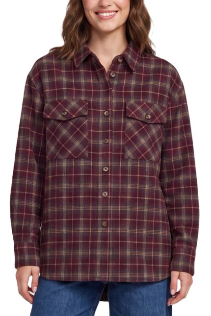 Plaid Shacket With Pockets