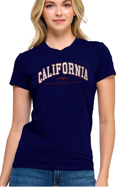 Basic Short Sleeve Tshirt With California