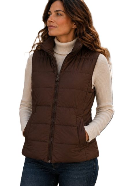 Quilted Zip-up Puffer Vest