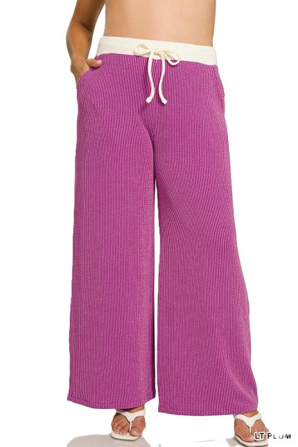 Plus Raised Rib Lounge Pants