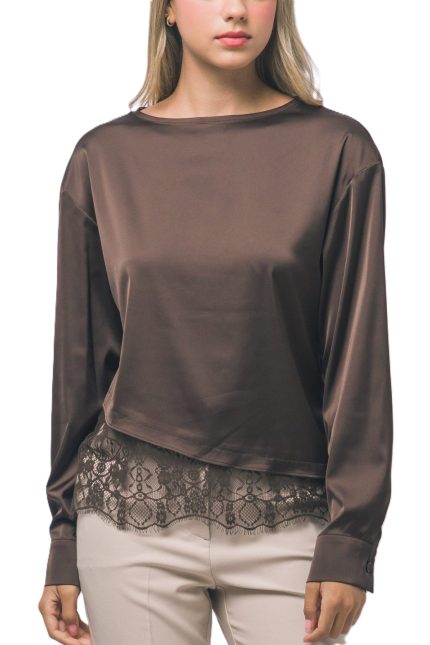 Long-sleeve Silky Top