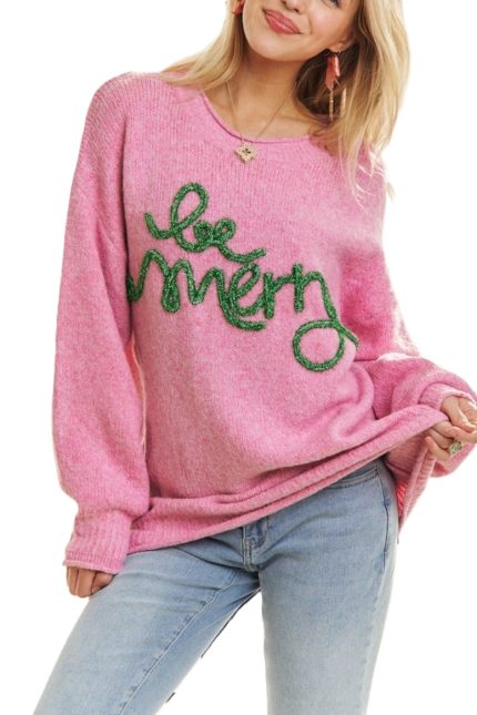 X-mas Decor Accent Sweater Top- Cesw3439ne