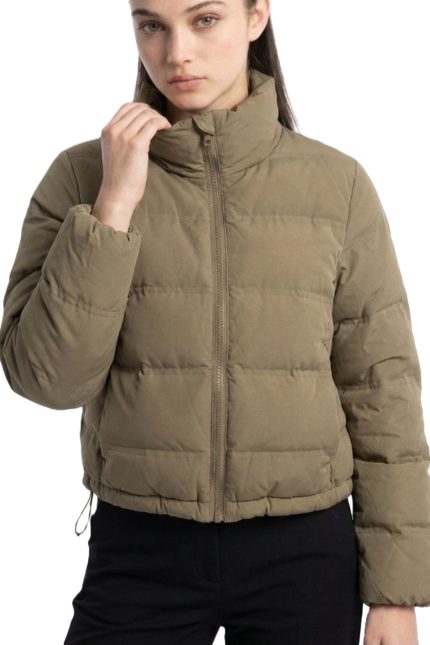 Matte Cropped Puffer Jacket