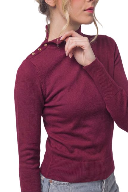 Long-sleeve Turtle Neck Top