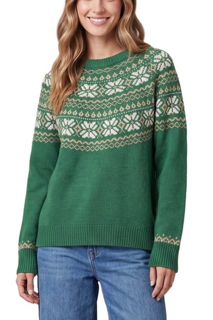 Fair-isle Pattern Sweater Top