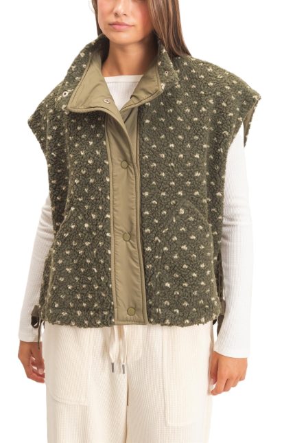 Polka Dot Sherpa Vest
