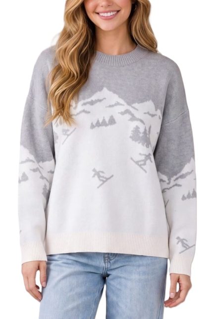 Long Sleeve Ski Sweater Top