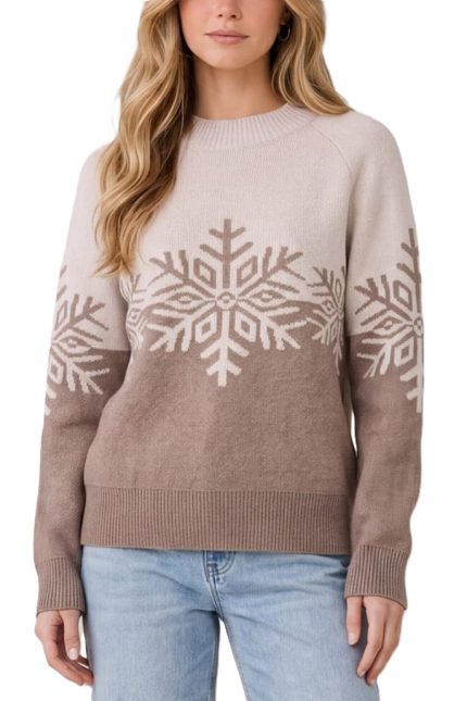 Long Sleeve Snowflake Sweater Top