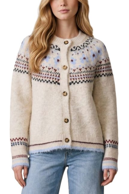 Long Sleeve Nordic Patterned Sweater