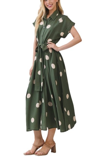 Polka Dot Midi Dress
