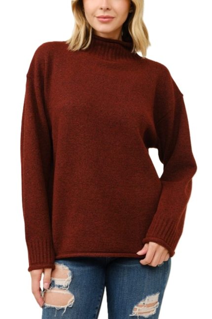 Soft Turtleneck Oversized Pullover Sweater