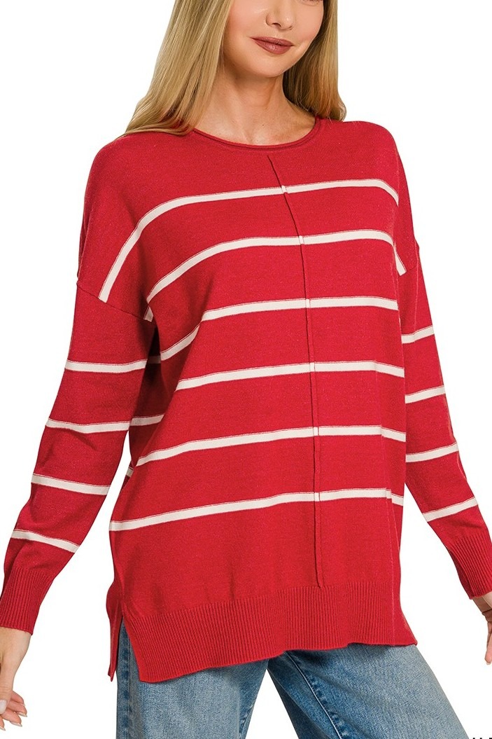 Viscose Thin Striped Sweater