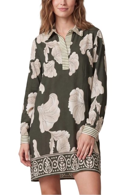 Border Print Mini Dress