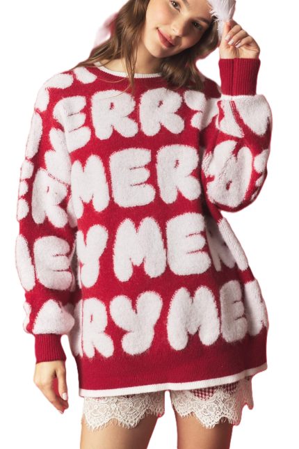 Merry Allover Knit Sweater
